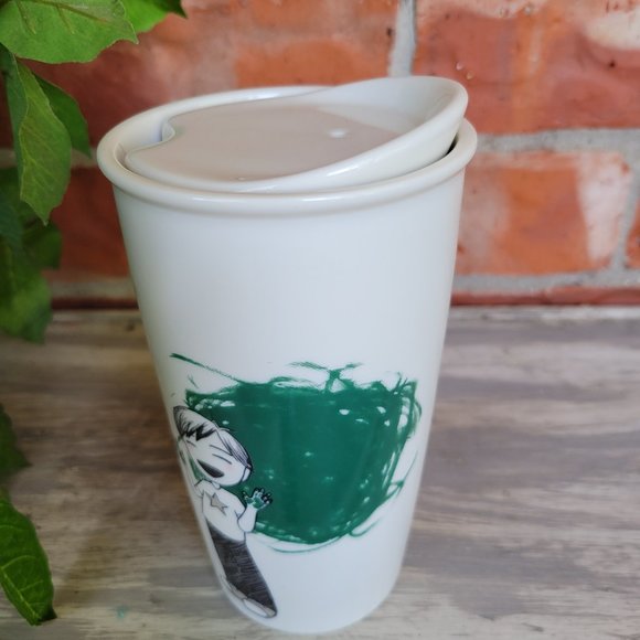 STARBUCKS 2015 DOT Collection Ceramic Travel Tumbler Coffee Mug 12oz - Picture 3 of 6